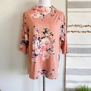 Piphany Pink Floral Rockefeller Top
